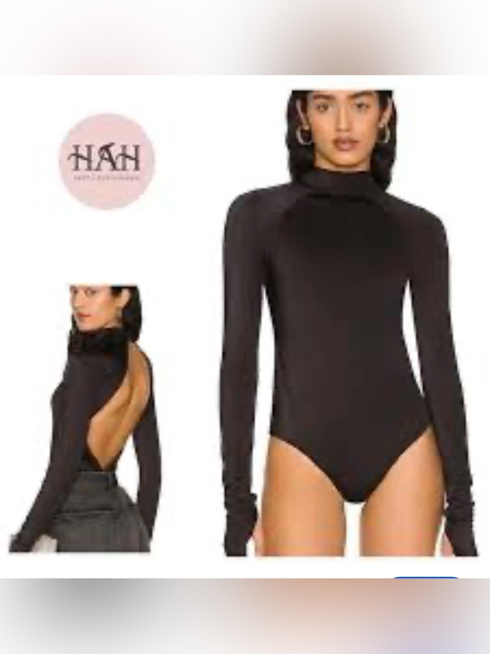 Revolve HAH We Are Hot As Hell Gloves Off Bodysuit in Noir, Size Large
